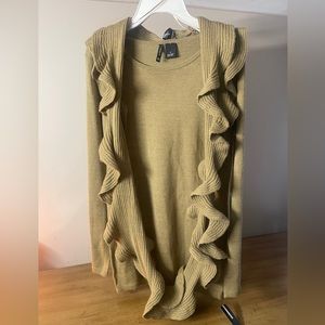 New Directions size Medium light sweater with matching scarf.